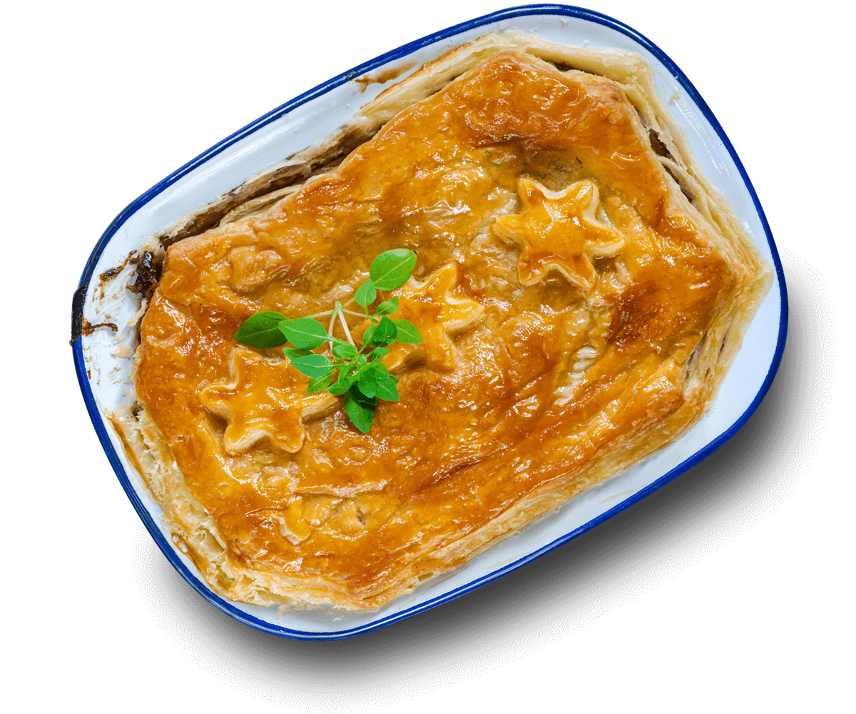 delicious homemade mince and onion pie at Longhorn Butchery
