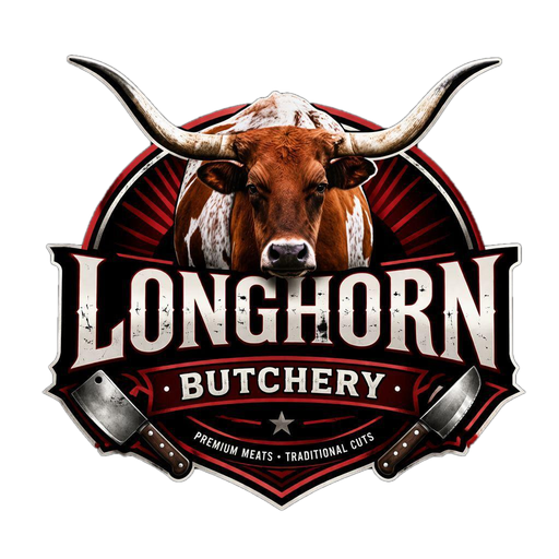 Logo of Longhorn Butchery.