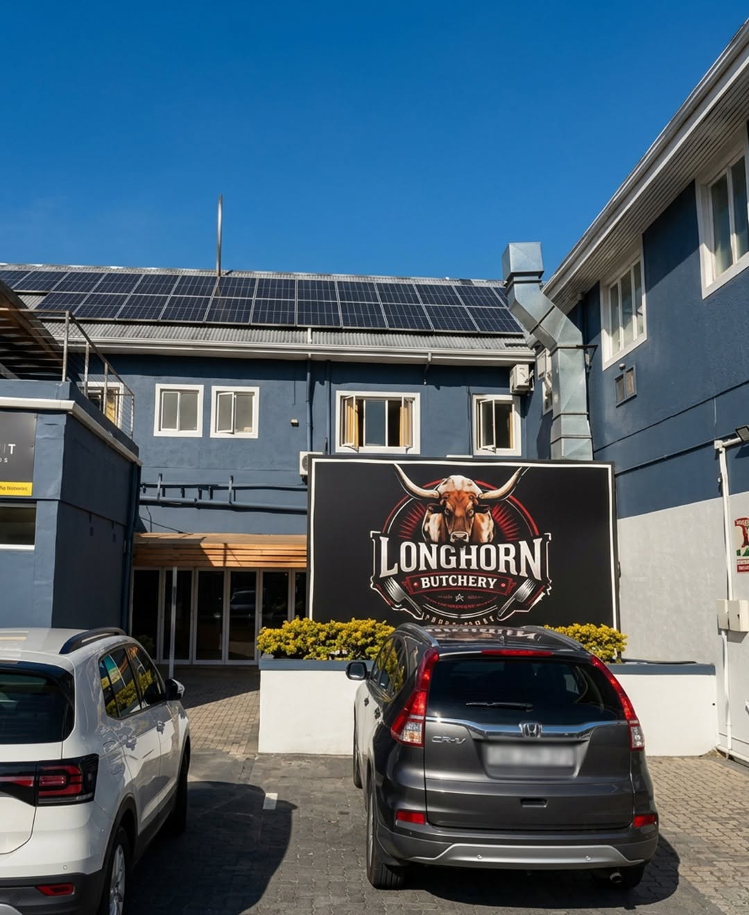 Longhorn Butchery storefront at The New National Hotel, Parow